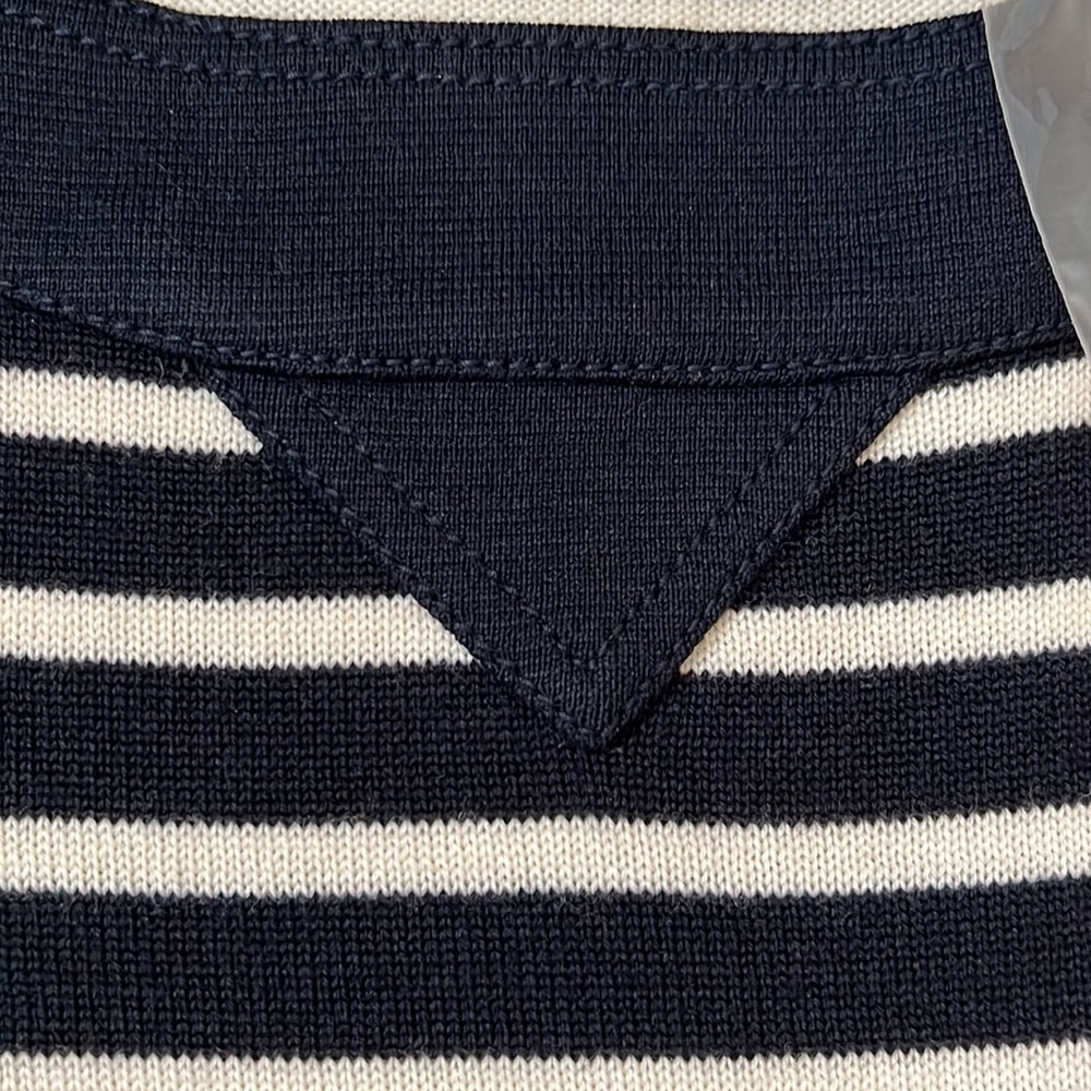 NWT Tory Burch Owen sweater navy/ivory Small - Picture 5 of 6